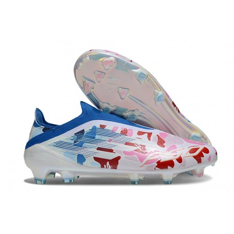 Zapatos de Fútbol adidas F50 Elite LL FG Blanco Rosa Azul