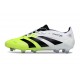Bota de Fútbol Adidas Predator Elite FG Ftwr Blanco Negro Limón Lúcido