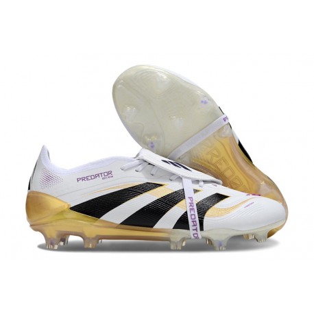 Adidas Predator Elite Foldover Tongue FG Ftwr Blanco Dorado Met