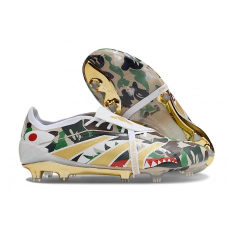 Adidas Predator Elite Foldover Tongue FG Blanco Negro Verde Oro