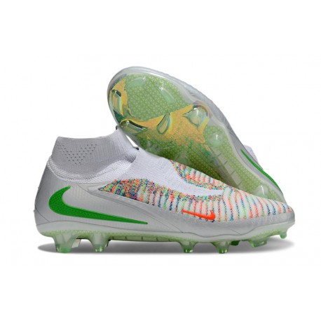 Bota de Futbol Nike Phantom 6 DF Elite FG Blanco Verde Naranja