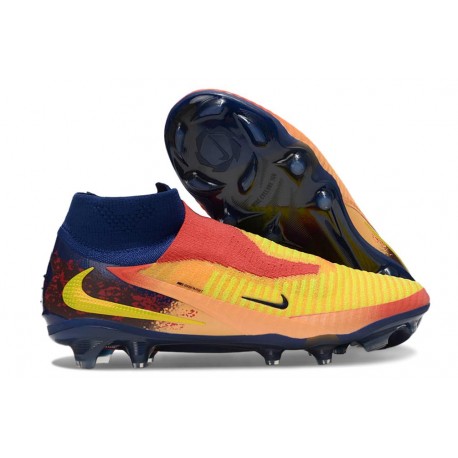 Bota de Futbol Nike Phantom 6 DF Elite FG X Haaland Láser Naranja Lemon Venom Azul Vacío