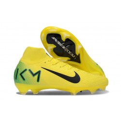 Nike Botas Mercurial Superfly 10 Elite FG KM Amarillo Verde Negro