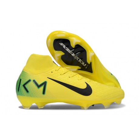 Nike Botas Mercurial Superfly 10 Elite FG KM Amarillo Verde Negro
