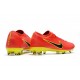 Botas de fútbol Nike Mercurial Vapor Flyknit Ultra FG Rojo Amarillo Negro