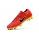 Botas de fútbol Nike Mercurial Vapor Flyknit Ultra FG Rojo Amarillo Negro