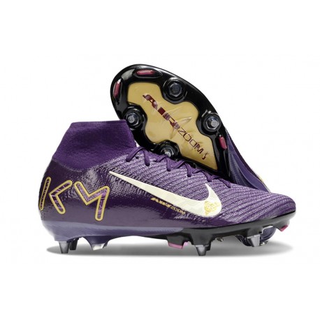 Nike Mercurial Superfly 10 Elite SG X MBAPPE Grand Morado Marfil claro