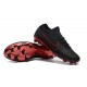 Botas de fútbol Nike Mercurial Vapor Flyknit Ultra FG Negro Rojo