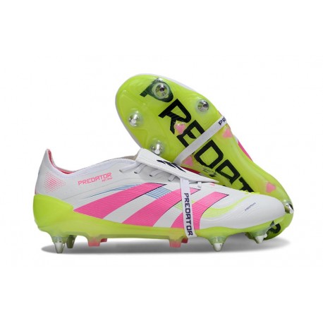 Zapatos Adidas Predator Elite FT SG Pro Blanco Rosa Amarillo