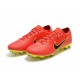 Botas de fútbol Nike Mercurial Vapor Flyknit Ultra FG Rojo Amarillo Negro