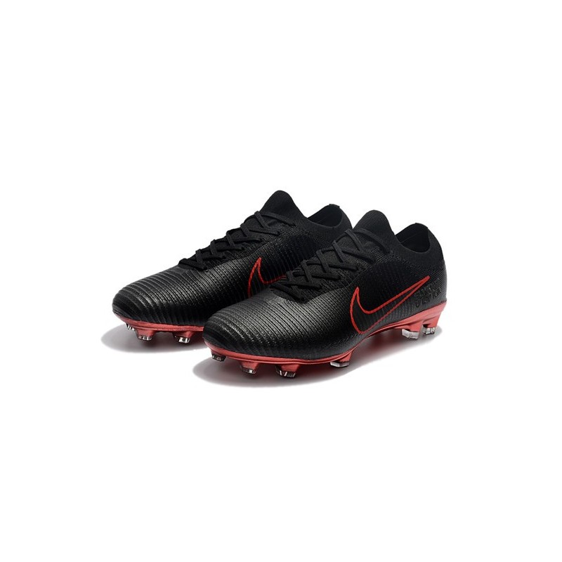 Botas de fútbol Nike Mercurial Vapor Flyknit Ultra FG Negro Rojo