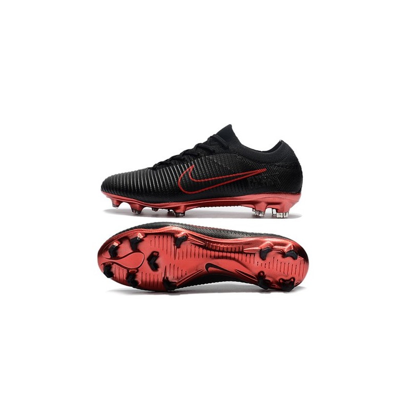 Botas de fútbol Nike Mercurial Vapor Flyknit Ultra FG Negro Rojo
