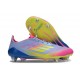 Zapatos Adidas F50 Elite SG-Pro Azul Fusion Limón Lúcido Rosa Lúcido