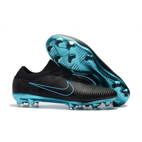 Botas de fútbol Nike Mercurial Vapor Flyknit Ultra FG Negro Azul