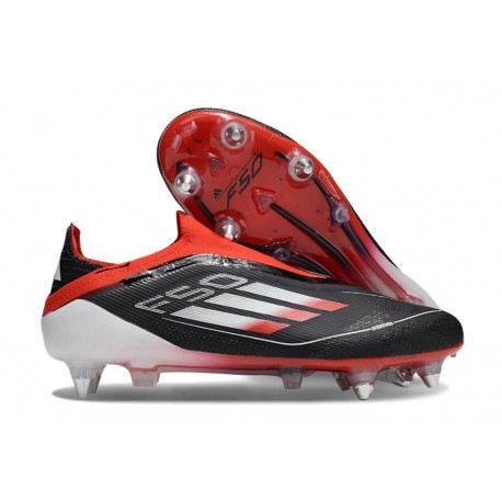 Zapatos de Fútbol Adidas F50 Elite SG-Pro Negro Rojo Blanco