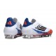 Zapatos de Fútbol Adidas F50 Elite SG-Pro Blanco Negro Rojo Azul