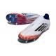 Zapatos de Fútbol Adidas F50 Elite SG-Pro Blanco Negro Rojo Azul