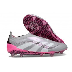 adidas Predator Elite Laceless FG Gris Rosa Blanco