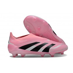 adidas Predator Elite Laceless FG Rosa Negro