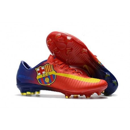 Zapatillas de fútbol para Hombre - Nike Mercurial Vapor XI FG Barcelona Rojo Azul Amarillo