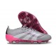 Botas de Fútbol Adidas Predator Elite FG Gris Blanco Rosa