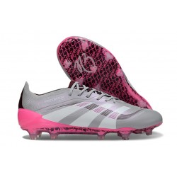 Botas de Fútbol Adidas Predator Elite FG Gris Blanco Rosa