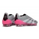 Botas de Fútbol Adidas Predator Elite FG Gris Blanco Rosa