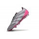 Botas de Fútbol Adidas Predator Elite FG Gris Blanco Rosa