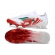 Bota adidas F50 Elite Sin Cordones FG Blanco Rojo Verde