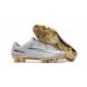 Botas de fútbol Nike Mercurial Vapor 11 FG para Hombre CR7 Blanco Oro