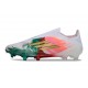 Bota adidas F50 Elite Sin Cordones FG Blanco Rosa Verde Dorado