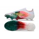 Bota adidas F50 Elite Sin Cordones FG Blanco Rosa Verde Dorado