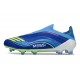 Bota adidas F50 Elite Sin Cordones FG X MESSI Azul Royal Amarillo Solar Semi Azul Burst