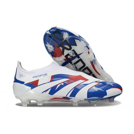 adidas Predator Elite Laceless FG Blanco Azul Rojo