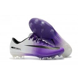 Baratas Botas de fútbol Nike Mercurial Vapor XI FG Blanco Violeta Negro