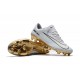 Botas de fútbol Nike Mercurial Vapor 11 FG para Hombre CR7 Blanco Oro