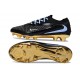 Tacón de Fútbol Nike Phantom 6 Low Elite FG Negro Dorado