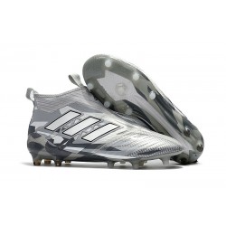 Nuevo Botas de fútbol adidas Ace 17+ Purecontrol FG Gris Blanco Negro
