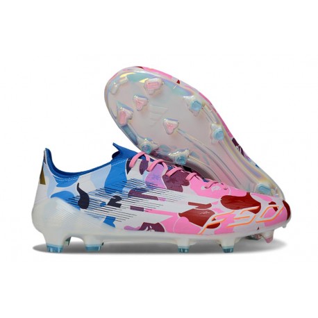 Zapatillas de Fútbol adidas F50 Elite FG Blanco Azul Rosa
