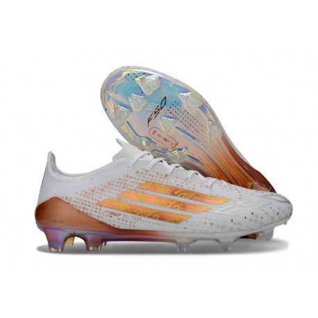 Zapatillas de Fútbol adidas F50 Elite FG Blanco Dorada