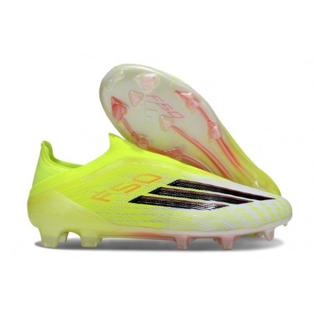 Bota adidas F50 Elite Sin Cordones FG Amarillo Negro