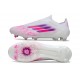 Bota adidas F50 Elite Sin Cordones FG Blanco Rosa