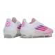 Bota adidas F50 Elite Sin Cordones FG Blanco Rosa