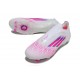 Bota adidas F50 Elite Sin Cordones FG Blanco Rosa