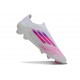 Bota adidas F50 Elite Sin Cordones FG Blanco Rosa