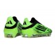 Bota adidas F50 Elite Sin Cordones FG Verde Negro
