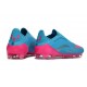 Bota adidas F50 Elite Sin Cordones FG Azul Rosa