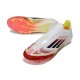 Bota adidas F50 Elite Sin Cordones FG Blanco Negro Amarillo