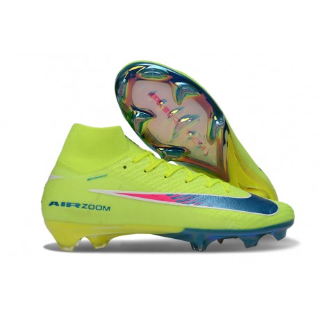 Zapatillas de Fútbol Nike Mercurial Superfly X Elite FG Limalight Voltio Azul