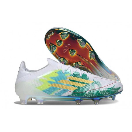 Zapatillas de Fútbol adidas F50 Elite FG Blanco Verde Dorado